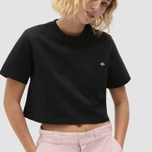 Dickies Cropped Black Tee - S